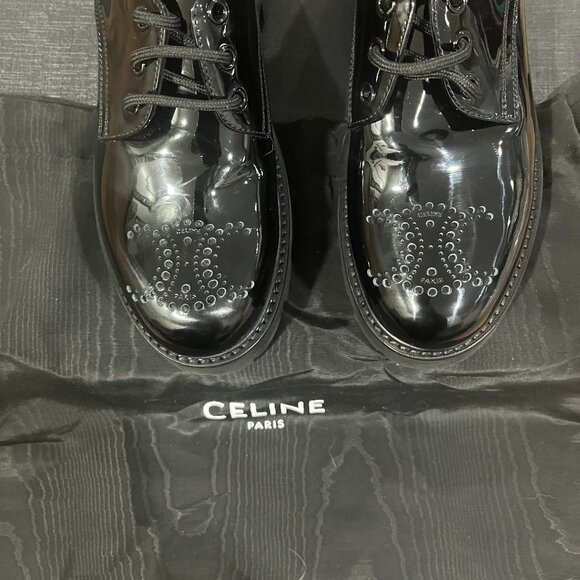 Celine Patent Leather Loafer SZ 37 - Picture 1 of 6
